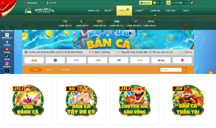 Tìm Hiểu Bắn Cá K9CC: Trò Chơi Giải Trí Hấp Dẫn Hiện Đại 1 Sảnh Bắn Cá K9CC thiết kế giao diện đẹp, ấn tượng